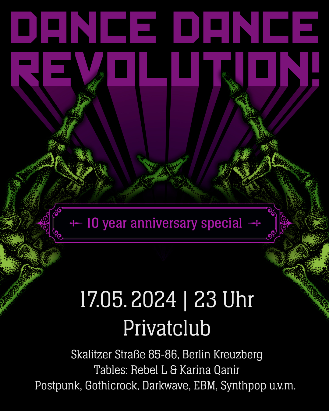 Flyer 10 Years Dance Dance Revolution 17.05.2024